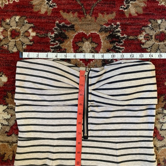 cream grey striped knit fitted mini dress from Australia - Picture 14 of 16